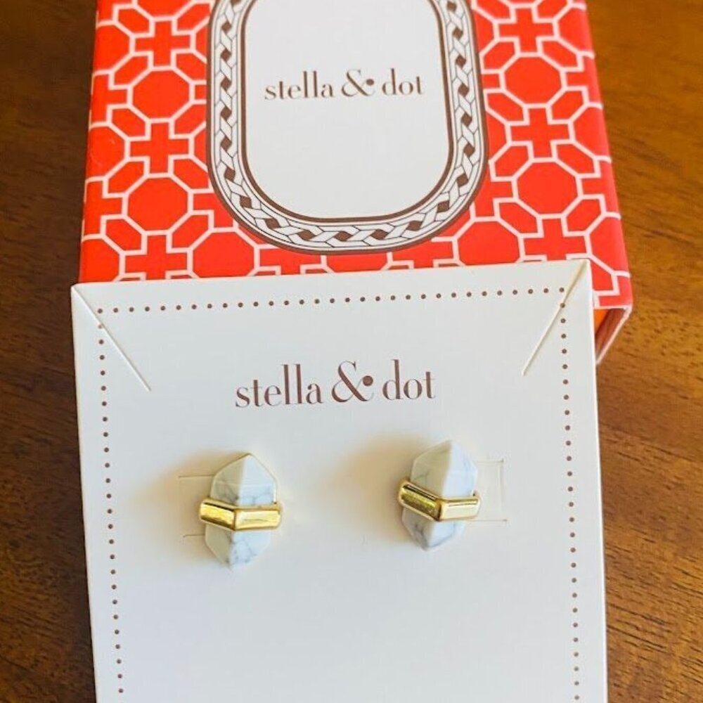 Stella & Dot Stone Rebel Studs Earrings NEW